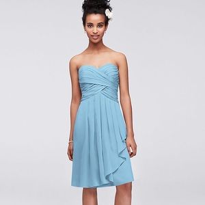 Capri Blue Sweetheart Bridesmaid Dress || Davids